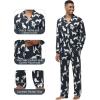 imageWiWi Mens Pajama Set Soft Sleepwear Button Down Pajamas Sets Classic Notch Collar Loungewear Viscose from Bamboo Pjs SXXLAdog
