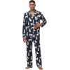 imageWiWi Mens Pajama Set Soft Sleepwear Button Down Pajamas Sets Classic Notch Collar Loungewear Viscose from Bamboo Pjs SXXLAdog