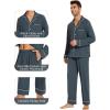 imageWiWi Mens Pajama Set Soft Sleepwear Button Down Pajamas Sets Classic Notch Collar Loungewear Viscose from Bamboo Pjs SXXLAgrayish Blue