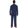 imageWiWi Mens Pajama Set Soft Sleepwear Button Down Pajamas Sets Classic Notch Collar Loungewear Viscose from Bamboo Pjs SXXLAnavy