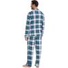 imageWiWi Mens Pajama Set Soft Sleepwear Button Down Pajamas Sets Classic Notch Collar Loungewear Viscose from Bamboo Pjs SXXLAnavyGreen Plaid