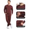 imageWiWi Mens Tracksuit Set Soft Breathable 2 Piece Jogger Outfit Modal Cotton Pullover Jogging Sweatsuits SXXLChocolate Plum