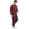 imageWiWi Mens Tracksuit Set Soft Breathable 2 Piece Jogger Outfit Modal Cotton Pullover Jogging Sweatsuits SXXLChocolate Plum