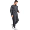 imageWiWi Mens Tracksuit Set Soft Breathable 2 Piece Jogger Outfit Modal Cotton Pullover Jogging Sweatsuits SXXLDeep Grey