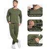 imageWiWi Mens Tracksuit Set Soft Breathable 2 Piece Jogger Outfit Modal Cotton Pullover Jogging Sweatsuits SXXLOlive Green