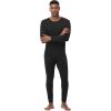 imageWiWi Thermal Underwear for Men Bamboo Viscose Long Johns Set Soft Warm Base Layer Lightweight Top and Bottom Sets SXXLBblack