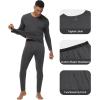 imageWiWi Thermal Underwear for Men Bamboo Viscose Long Johns Set Soft Warm Base Layer Lightweight Top and Bottom Sets SXXLBcharcoal Heather