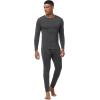 imageWiWi Thermal Underwear for Men Bamboo Viscose Long Johns Set Soft Warm Base Layer Lightweight Top and Bottom Sets SXXLBcharcoal Heather