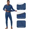 imageWiWi Thermal Underwear for Men Bamboo Viscose Long Johns Set Soft Warm Base Layer Lightweight Top and Bottom Sets SXXLBdark Blue