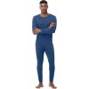 imageWiWi Thermal Underwear for Men Bamboo Viscose Long Johns Set Soft Warm Base Layer Lightweight Top and Bottom Sets SXXLBdark Blue