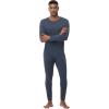 imageWiWi Thermal Underwear for Men Bamboo Viscose Long Johns Set Soft Warm Base Layer Lightweight Top and Bottom Sets SXXLBmidnight Blue