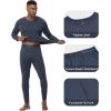 imageWiWi Thermal Underwear for Men Bamboo Viscose Long Johns Set Soft Warm Base Layer Lightweight Top and Bottom Sets SXXLBmidnight Blue