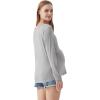 imageWiWi Womens Maternity Pajamas Top Viscose from Bamboo Pjs for Breastfeeding Long Sleeve Nursing Loungewear Pajamas SXXLHeather Grey