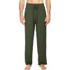 imageWiWi Mens Bamboo Viscose Pajama Pants Soft Lounge Bottoms Knit Big and Long Sweatpants Lightweight Sleep Pant Drawstring S4XAdark Fence Green