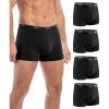 imageWiWi Mens Modal Underwear 4Pack Boxer Briefs MoistureWicking Tagless Shorts Soft Stretchy Brief SXXLBlack4 Pack
