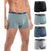 imageWiWi Mens Modal Underwear 4Pack Boxer Briefs MoistureWicking Tagless Shorts Soft Stretchy Brief SXXLBlackHeather GreyDeep Dusty BlueGreen