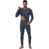 imageWiWi Thermal Underwear for Men Bamboo Viscose Long Johns Set Soft Warm Base Layer Lightweight Top and Bottom Sets SXXLBmidnight Blue