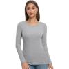 imageWiWi Womens Long Sleeve Tops Casual Viscose from Bamboo Loungewear Crew Neck Tunic Tops Soft Women Shirt SXXLBheather Grey