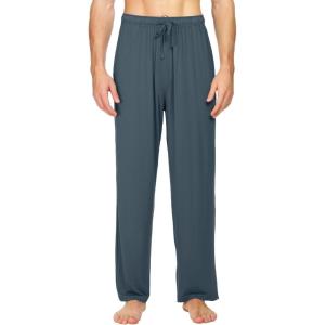 imageWiWi Mens Bamboo Viscose Pajama Pants Soft Lounge Bottoms Knit Big and Long Sweatpants Lightweight Sleep Pant Drawstring S4XAgrayish Blue