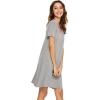 imageWiWi Nightgowns for Women Short Sleeve Sleepwear Soft Bamboo Viscose Pajamas Sleep Shirt Plus Size Loungewear S4XAheather Grey