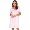 imageWiWi Nightgowns for Women Short Sleeve Sleepwear Soft Bamboo Viscose Pajamas Sleep Shirt Plus Size Loungewear S4XApink