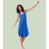 imageWiWi Soft Bamboo Viscose Nightgowns for Women Sleeveless Racerback Nightgown Plus Size Pajamas Sleepshirts S4XAbright Blue