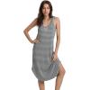 imageWiWi Soft Bamboo Viscose Nightgowns for Women Sleeveless Racerback Nightgown Plus Size Pajamas Sleepshirts S4XAheather Grey Stripe