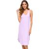 imageWiWi Soft Bamboo Viscose Nightgowns for Women Sleeveless Racerback Nightgown Plus Size Pajamas Sleepshirts S4XAlight Purple