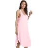 imageWiWi Soft Bamboo Viscose Nightgowns for Women Sleeveless Racerback Nightgown Plus Size Pajamas Sleepshirts S4XApink