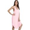 imageWiWi Soft Bamboo Viscose Nightgowns for Women Sleeveless Racerback Nightgown Plus Size Pajamas Sleepshirts S4XApink