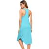 imageWiWi Soft Bamboo Viscose Nightgowns for Women Sleeveless Racerback Nightgown Plus Size Pajamas Sleepshirts S4XAturquoise