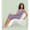 imageWiWi Soft Bamboo Viscose Nightgowns for Women Sleeveless Racerback Nightgown Plus Size Pajamas Sleepshirts S4XAviolet