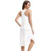 imageWiWi Soft Bamboo Viscose Nightgowns for Women Sleeveless Racerback Nightgown Plus Size Pajamas Sleepshirts S4XAwhite Stars