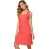 imageWiWi Soft Bamboo Viscose Nightgowns for Women Sleeveless Racerback Nightgown Plus Size Pajamas Sleepshirts S4XBpeach