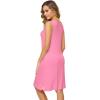 imageWiWi Soft Bamboo Viscose Nightgowns for Women Sleeveless Racerback Nightgown Plus Size Pajamas Sleepshirts S4XBraspberry Pink