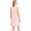 imageWiWi Soft Bamboo Viscose Nightgowns for Women Sleeveless Racerback Nightgown Plus Size Pajamas Sleepshirts S4XCcream Pink