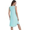 imageWiWi Viscose from Bamboo Tank Nightgown for Women VNeck Sleeveless Sleep Gowns SXXLAaqua