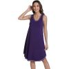 imageWiWi Viscose from Bamboo Tank Nightgown for Women VNeck Sleeveless Sleep Gowns SXXLAdark Purple