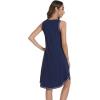 imageWiWi Viscose from Bamboo Tank Nightgown for Women VNeck Sleeveless Sleep Gowns SXXLAnavy