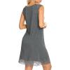 imageWiWi Viscose from Bamboo Tank Nightgown for Women VNeck Sleeveless Sleep Gowns SXXLBdark Heather Grey