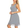 imageWiWi Viscose from Bamboo Tank Nightgown for Women VNeck Sleeveless Sleep Gowns SXXLBheather Grey
