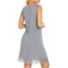 imageWiWi Viscose from Bamboo Tank Nightgown for Women VNeck Sleeveless Sleep Gowns SXXLBheather Grey