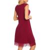 imageWiWi Viscose from Bamboo Tank Nightgown for Women VNeck Sleeveless Sleep Gowns SXXLBwine
