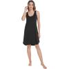 imageWiWi Viscose from Bamboo Tank Nightgown for Women VNeck Sleeveless Sleep Gowns SXXLCblack