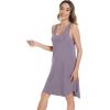 imageWiWi Viscose from Bamboo Tank Nightgown for Women VNeck Sleeveless Sleep Gowns SXXLCviolet