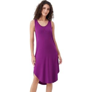 imageWiWi Soft Bamboo Viscose Nightgowns for Women Sleeveless Racerback Nightgown Plus Size Pajamas Sleepshirts S4XApurple