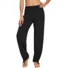 imageWiWi Pajamas Pants for Women Wide Leg Long Bottoms Bamboo Viscose Casual Loose Sweatpants High Waist Joggers SXXLDblack