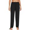 imageWiWi Pajamas Pants for Women Wide Leg Long Bottoms Bamboo Viscose Casual Loose Sweatpants High Waist Joggers SXXLDblack