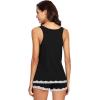 imageWiWi Pajamas for Women Soft Sleeveless Top with Shorts Pajama Sets Bamboo Viscose 2 Piece Sleepwear Set S4XAblack