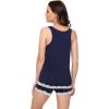 imageWiWi Pajamas for Women Soft Sleeveless Top with Shorts Pajama Sets Bamboo Viscose 2 Piece Sleepwear Set S4XAnavy